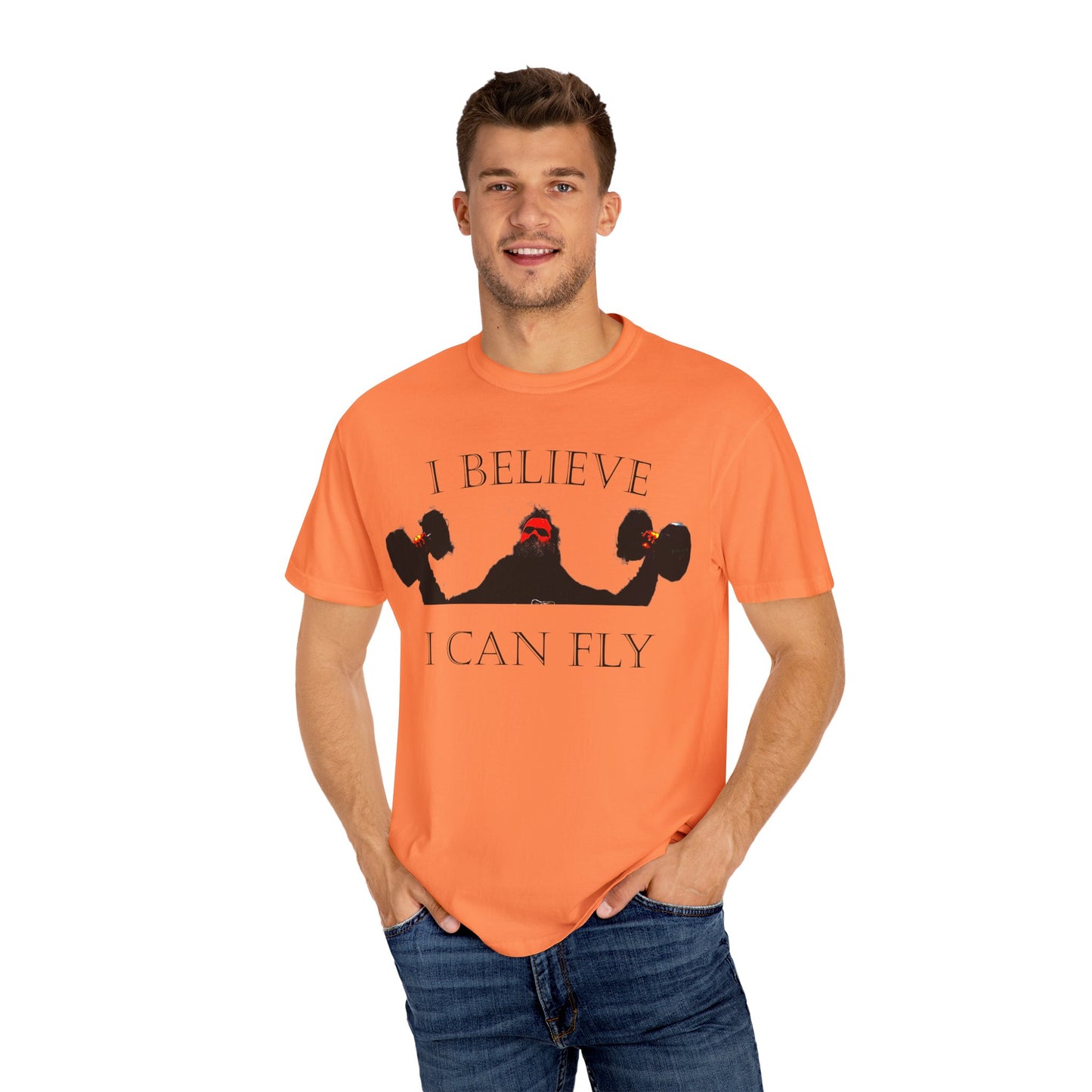 Motivational Fitness T-Shirt - I Believe I Can Fly