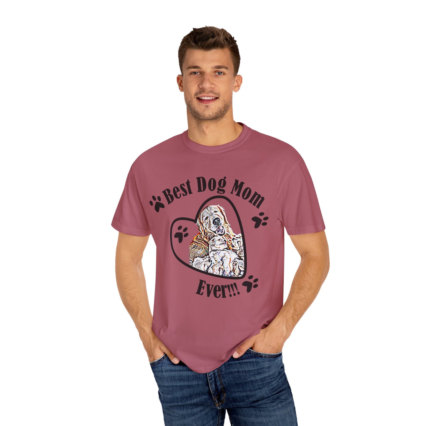 dog mom Unisex Garment-Dyed T-shirt