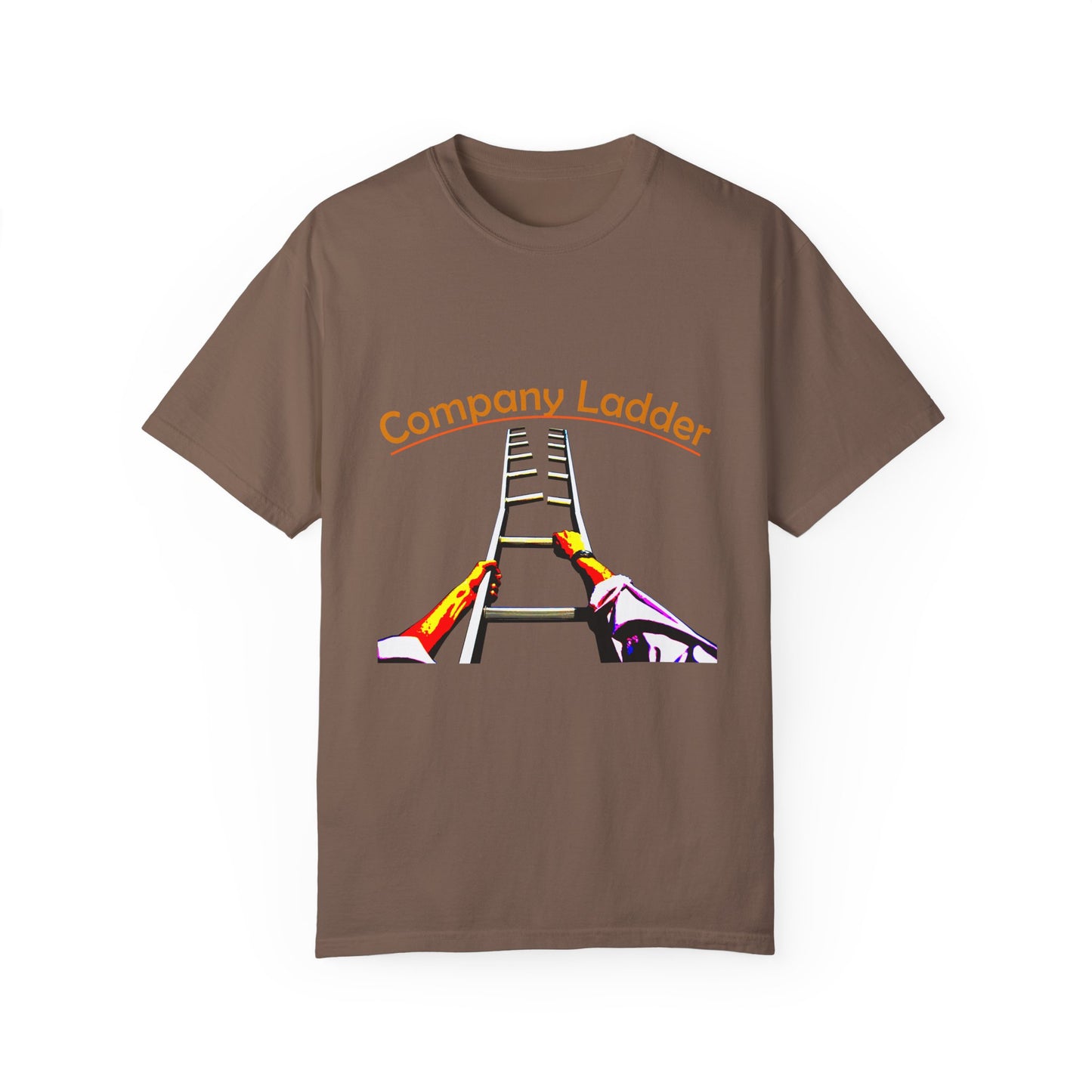 Company Ladder Unisex Garment-Dyed T-shirt - Motivational Tee for Career Growth