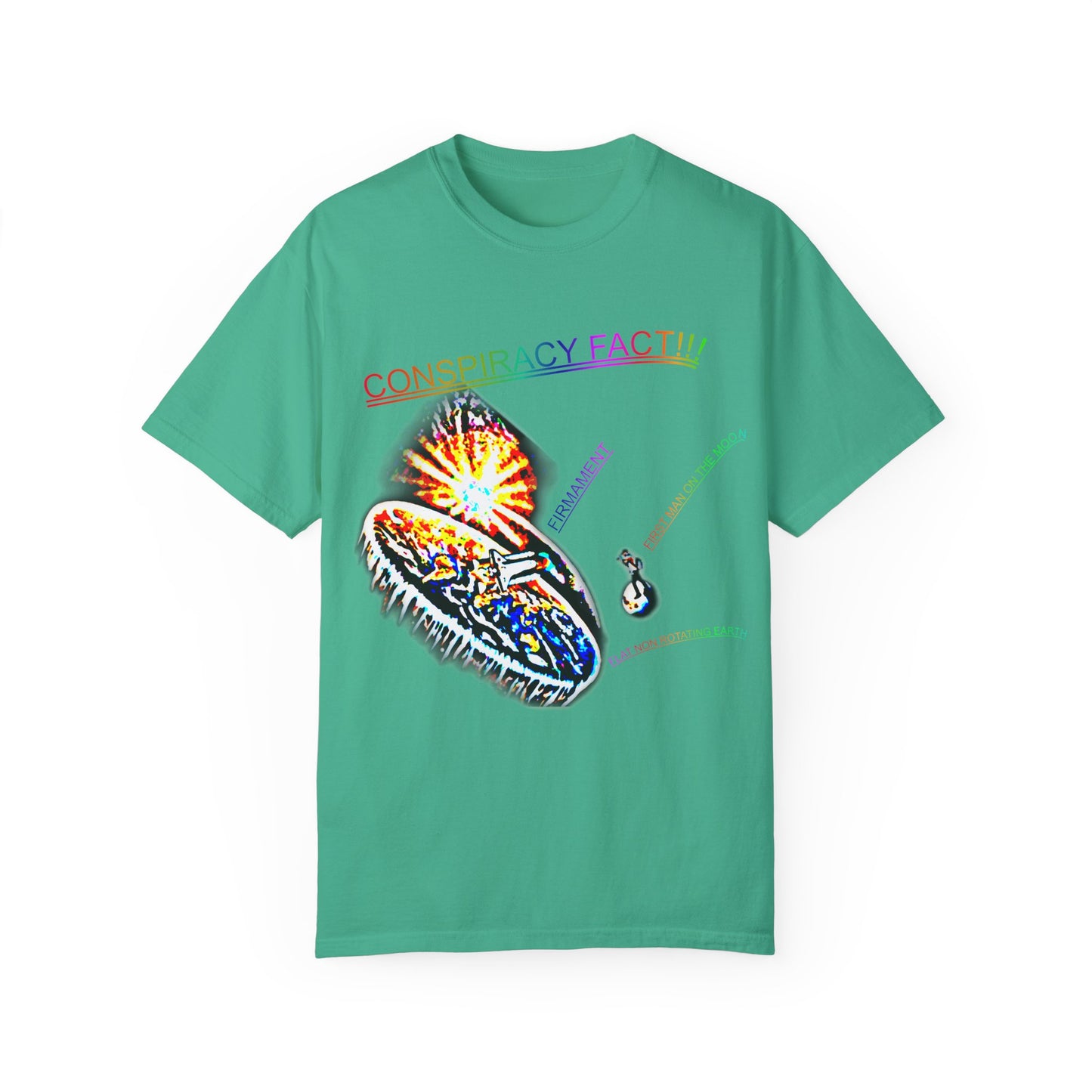 CONSPIRACY FACT FLAT EARTH Unisex Garment-Dyed T-shirt