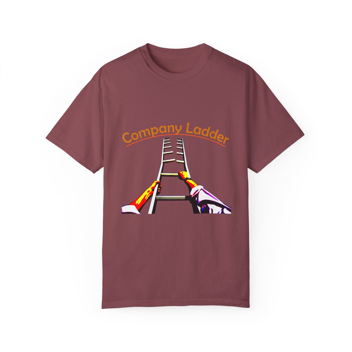 Company Ladder Unisex Garment-Dyed T-shirt - Motivational Tee for Career Growth