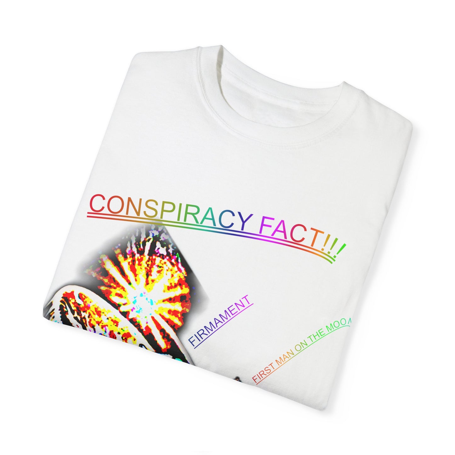 CONSPIRACY FACT FLAT EARTH Unisex Garment-Dyed T-shirt