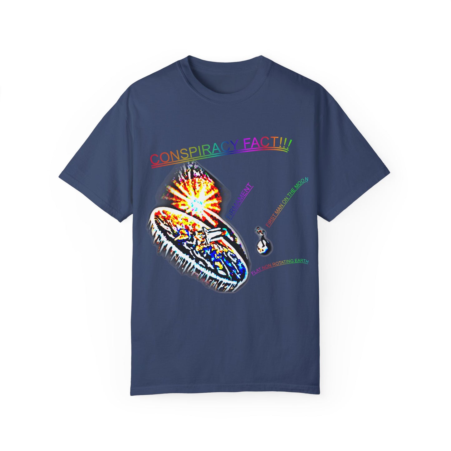 CONSPIRACY FACT FLAT EARTH Unisex Garment-Dyed T-shirt