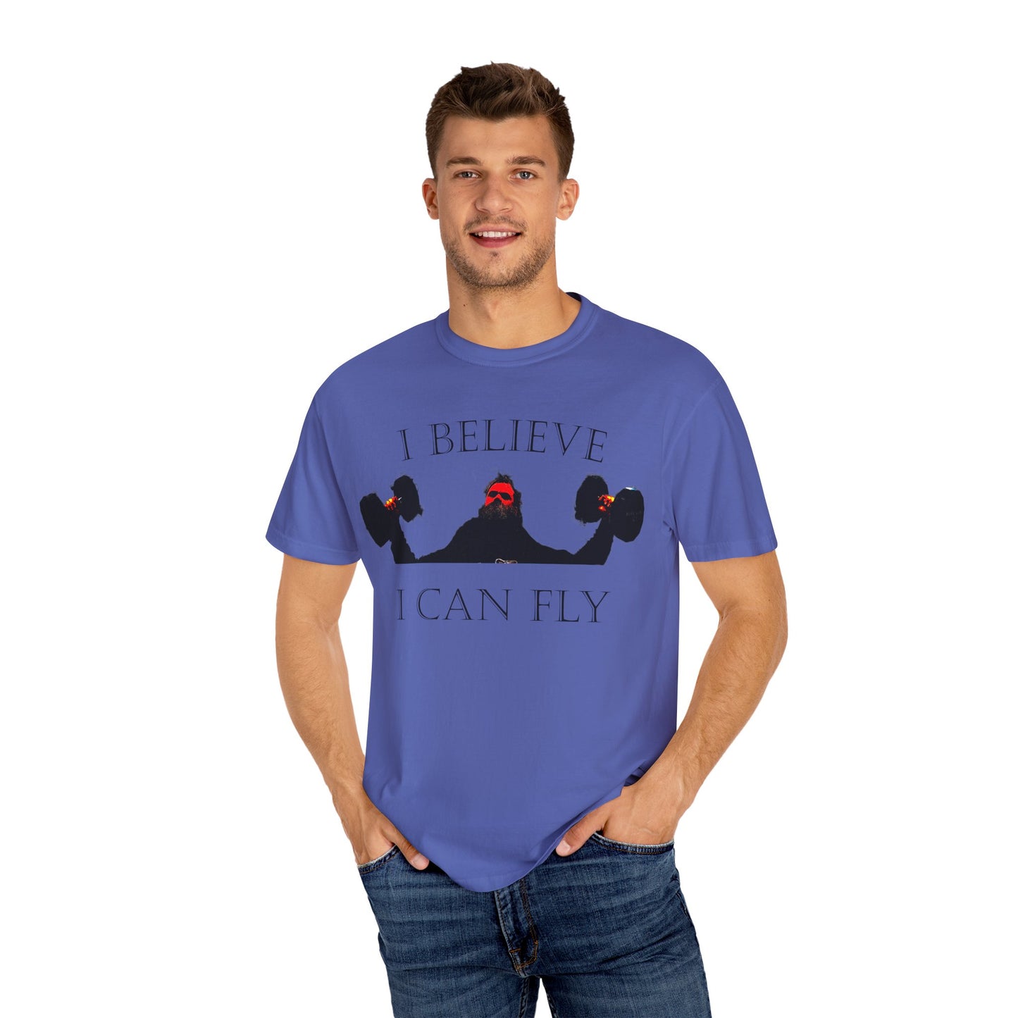 Motivational Fitness T-Shirt - I Believe I Can Fly