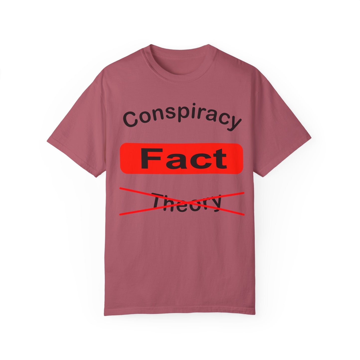 Unisex Garment-Dyed T-Shirt - 'Conspiracy Fact' Graphic Tee for Trendsetters