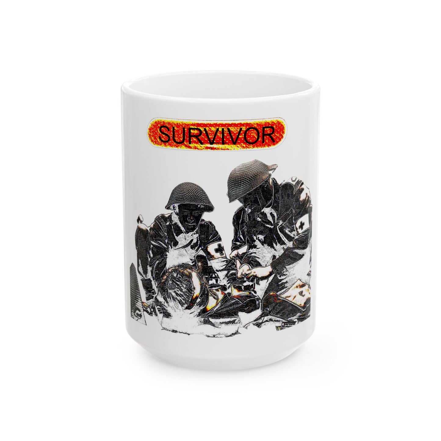 war veteran survivor Ceramic Mug, (11oz, 15oz)
