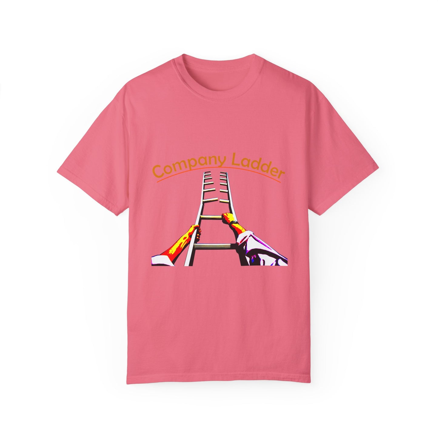 Company Ladder Unisex Garment-Dyed T-shirt - Motivational Tee for Career Growth