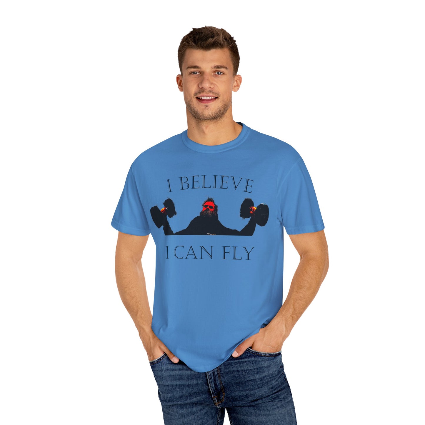 Motivational Fitness T-Shirt - I Believe I Can Fly