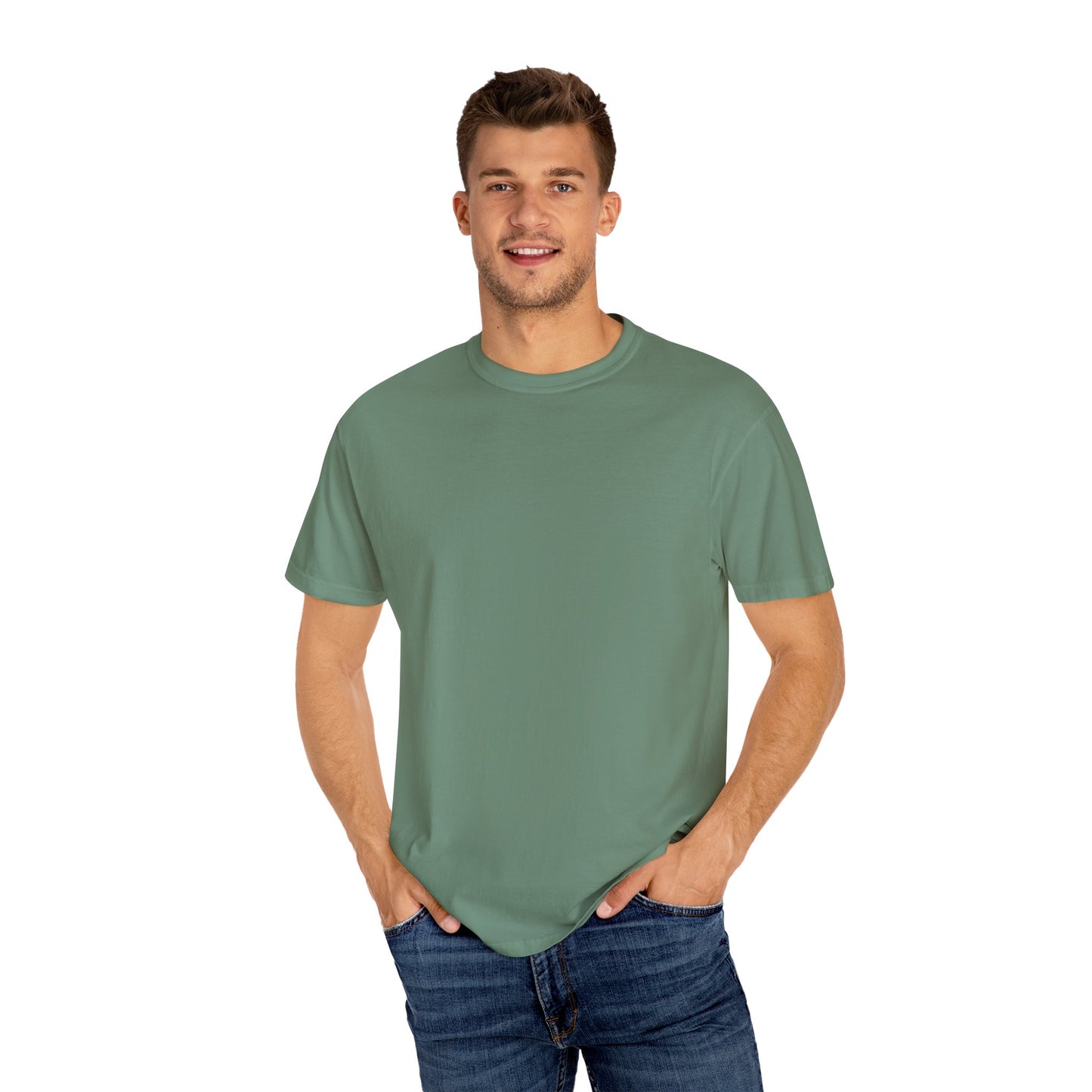 T-Shirt Can't Fit Through the Door No More Unisex Garment-Dyed Tee