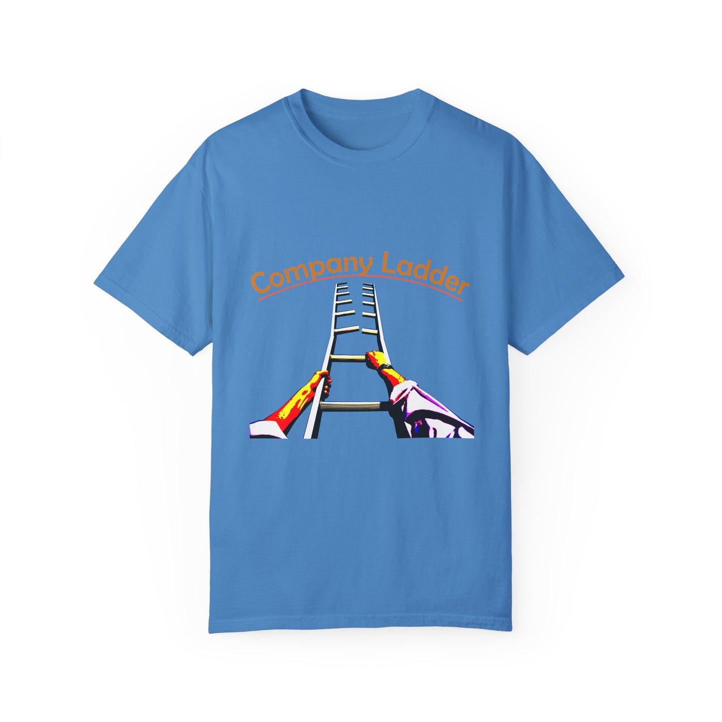 Company Ladder Unisex Garment-Dyed T-shirt - Motivational Tee for Career Growth