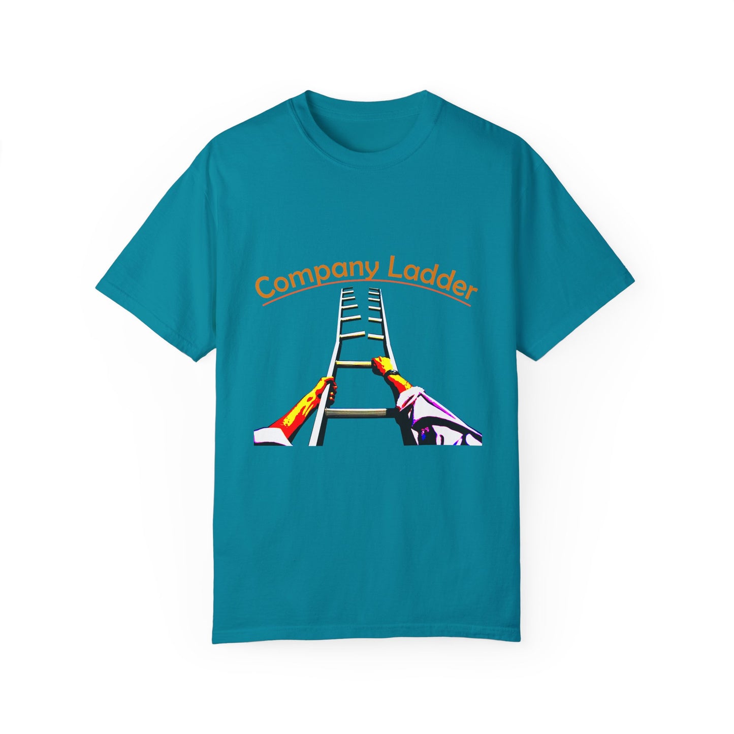 Company Ladder Unisex Garment-Dyed T-shirt - Motivational Tee for Career Growth