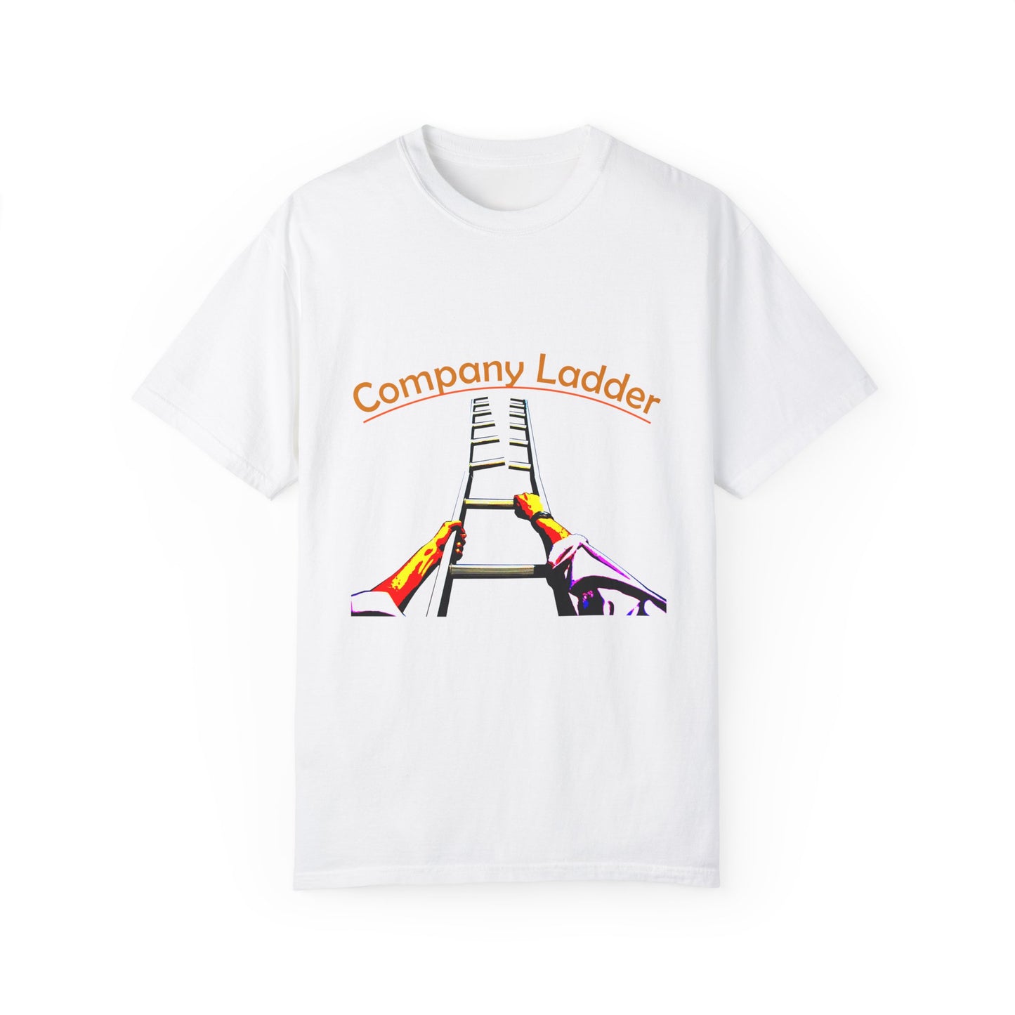 Company Ladder Unisex Garment-Dyed T-shirt - Motivational Tee for Career Growth