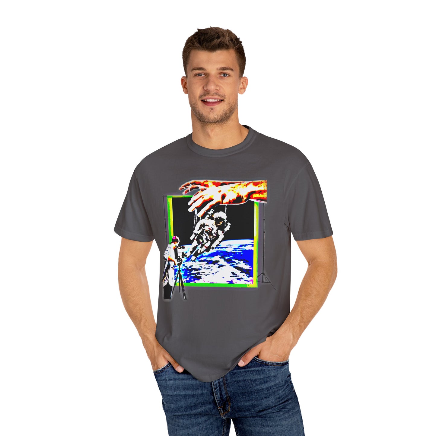 Space conspiracy Cosmic Creation Unisex Garment-Dyed T-Shirt