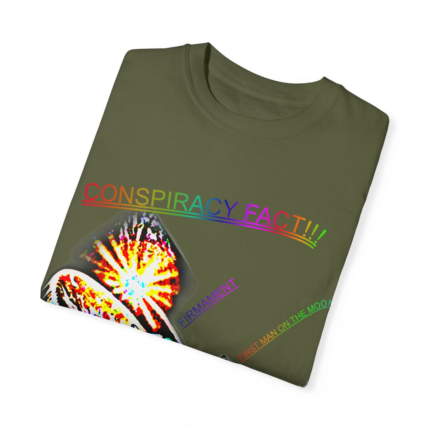 CONSPIRACY FACT FLAT EARTH Unisex Garment-Dyed T-shirt