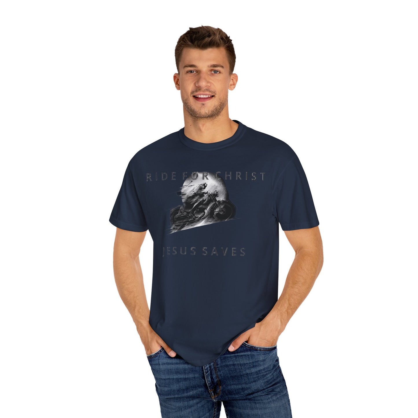 RIDE FOR CHRIST Unisex Garment-Dyed T-shirt