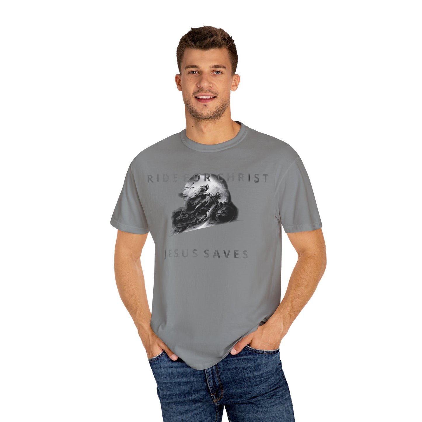 RIDE FOR CHRIST Unisex Garment-Dyed T-shirt