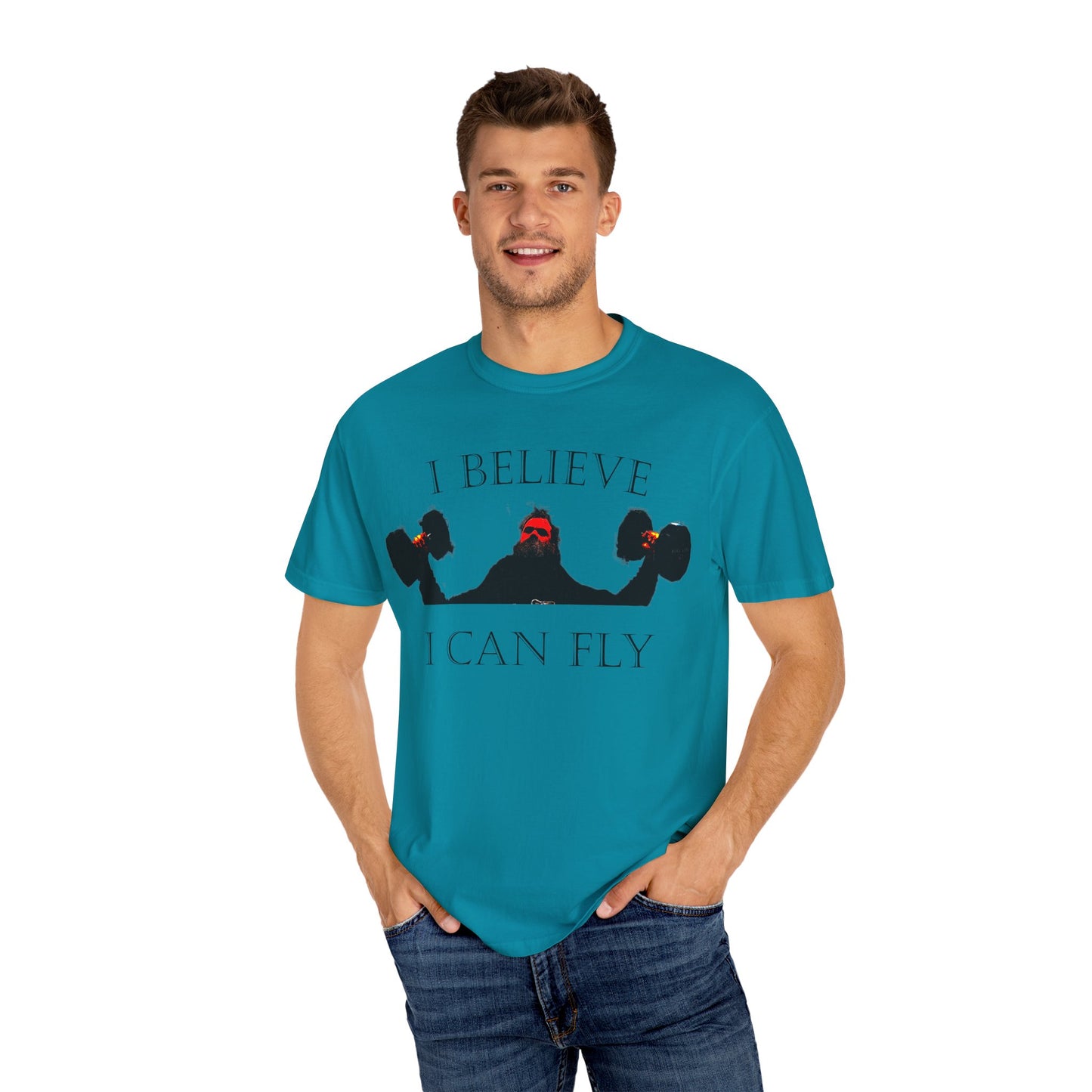 Motivational Fitness T-Shirt - I Believe I Can Fly