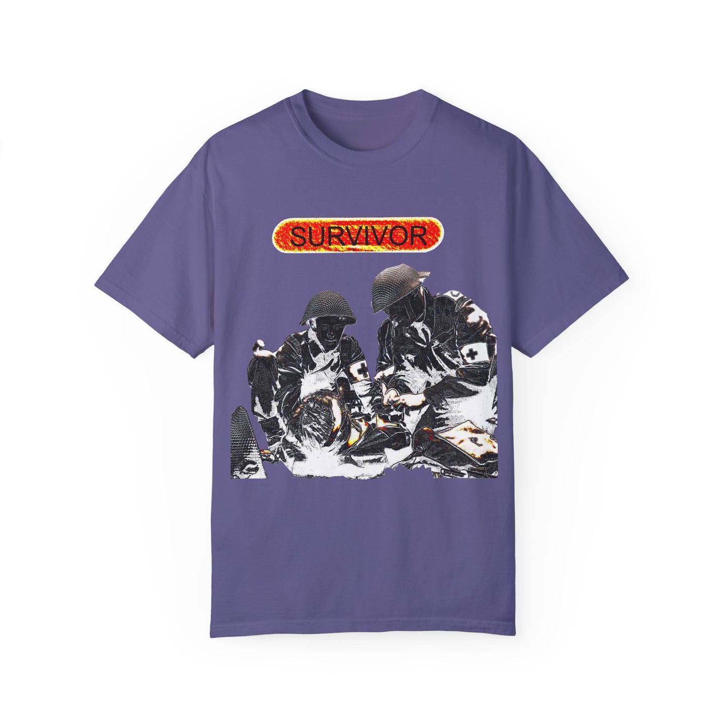 war veteran survivor Unisex Garment-Dyed T-shirt