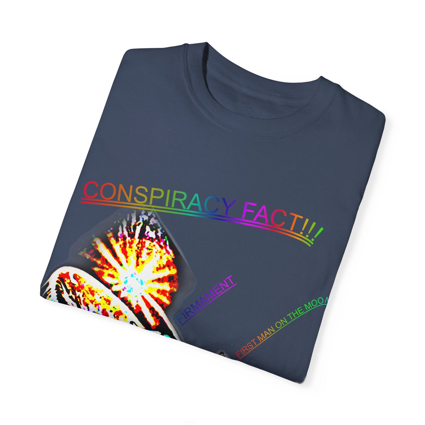 CONSPIRACY FACT FLAT EARTH Unisex Garment-Dyed T-shirt