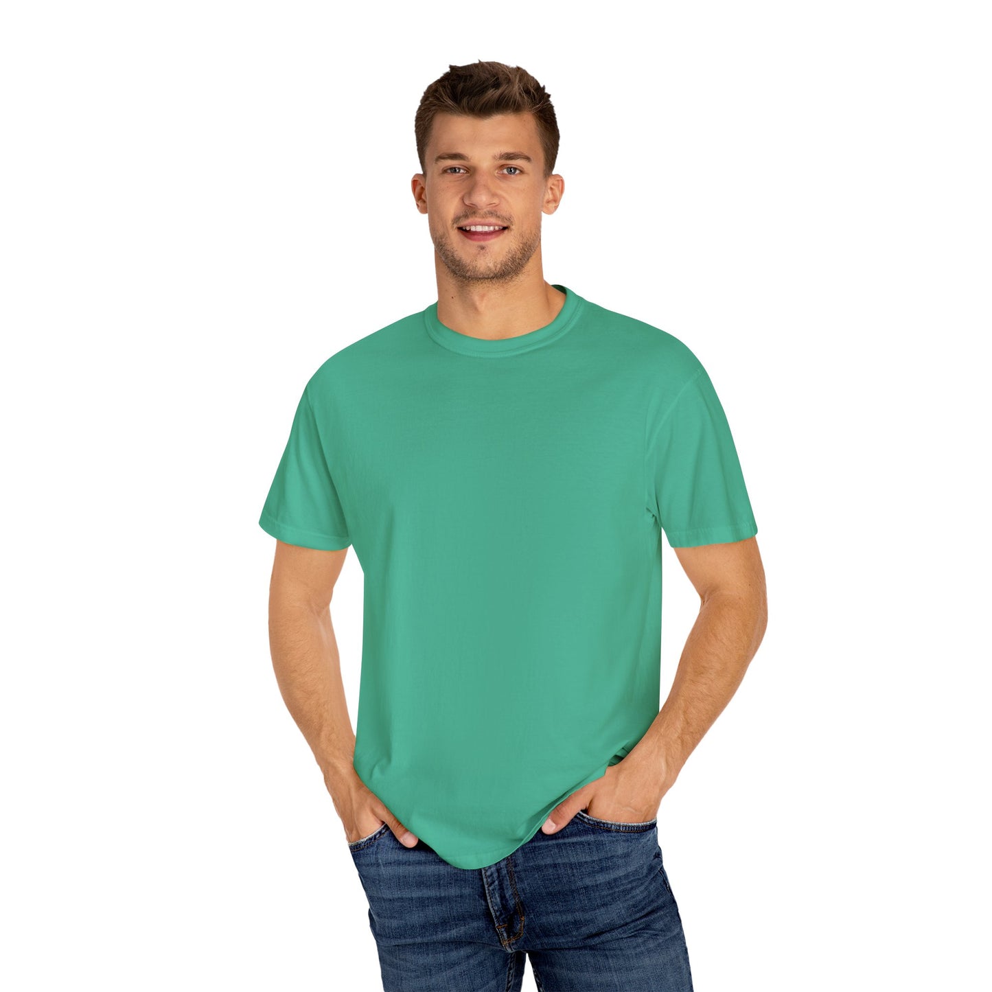 T-Shirt Can't Fit Through the Door No More Unisex Garment-Dyed Tee