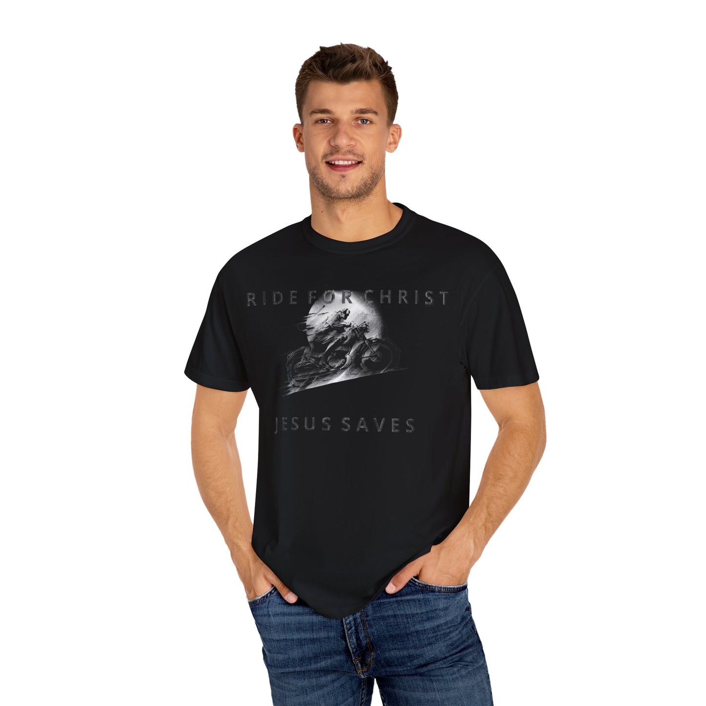 RIDE FOR CHRIST Unisex Garment-Dyed T-shirt