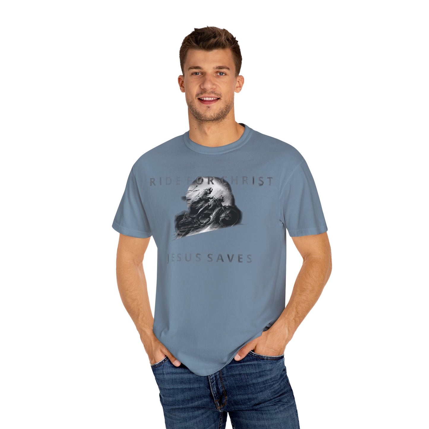 RIDE FOR CHRIST Unisex Garment-Dyed T-shirt