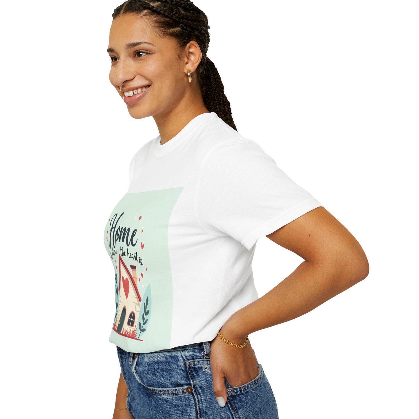 Garment-Dyed T-shirt - Home is Where the Heart is