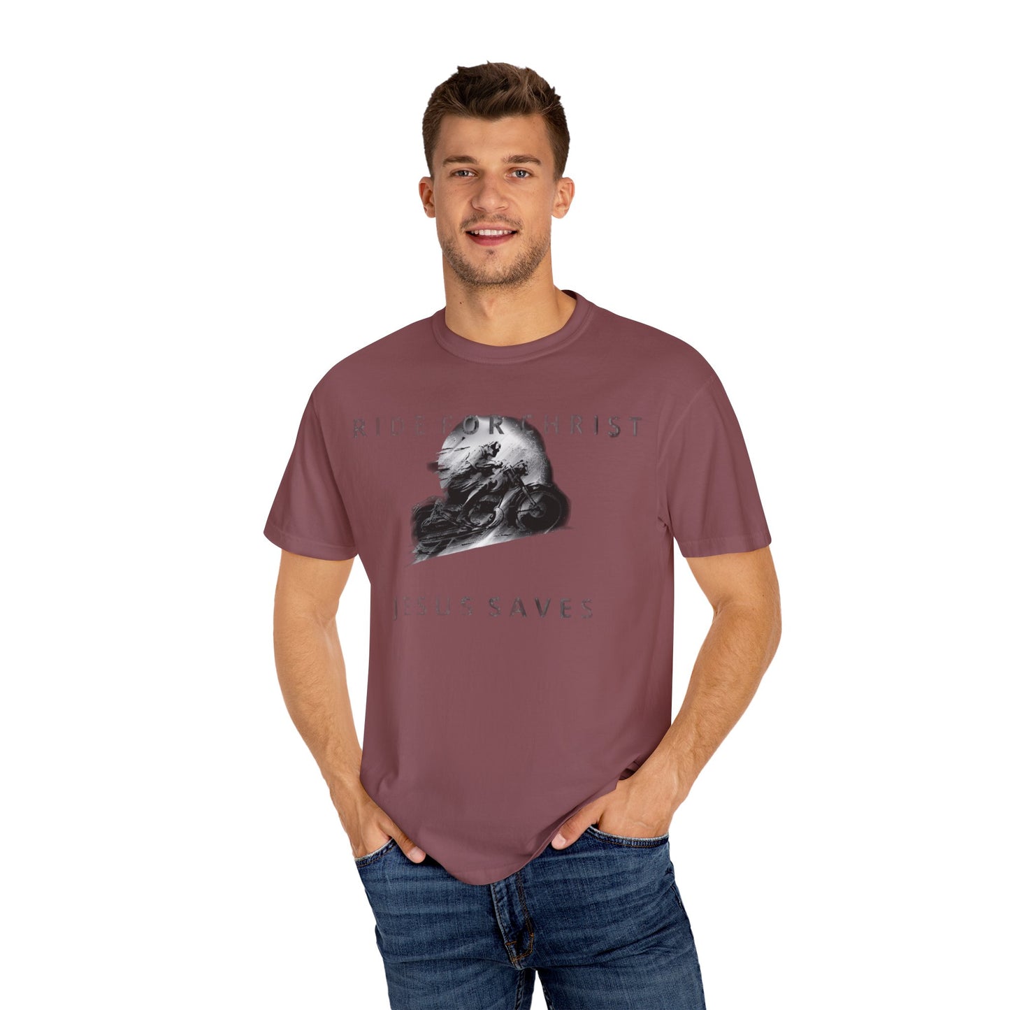 RIDE FOR CHRIST Unisex Garment-Dyed T-shirt