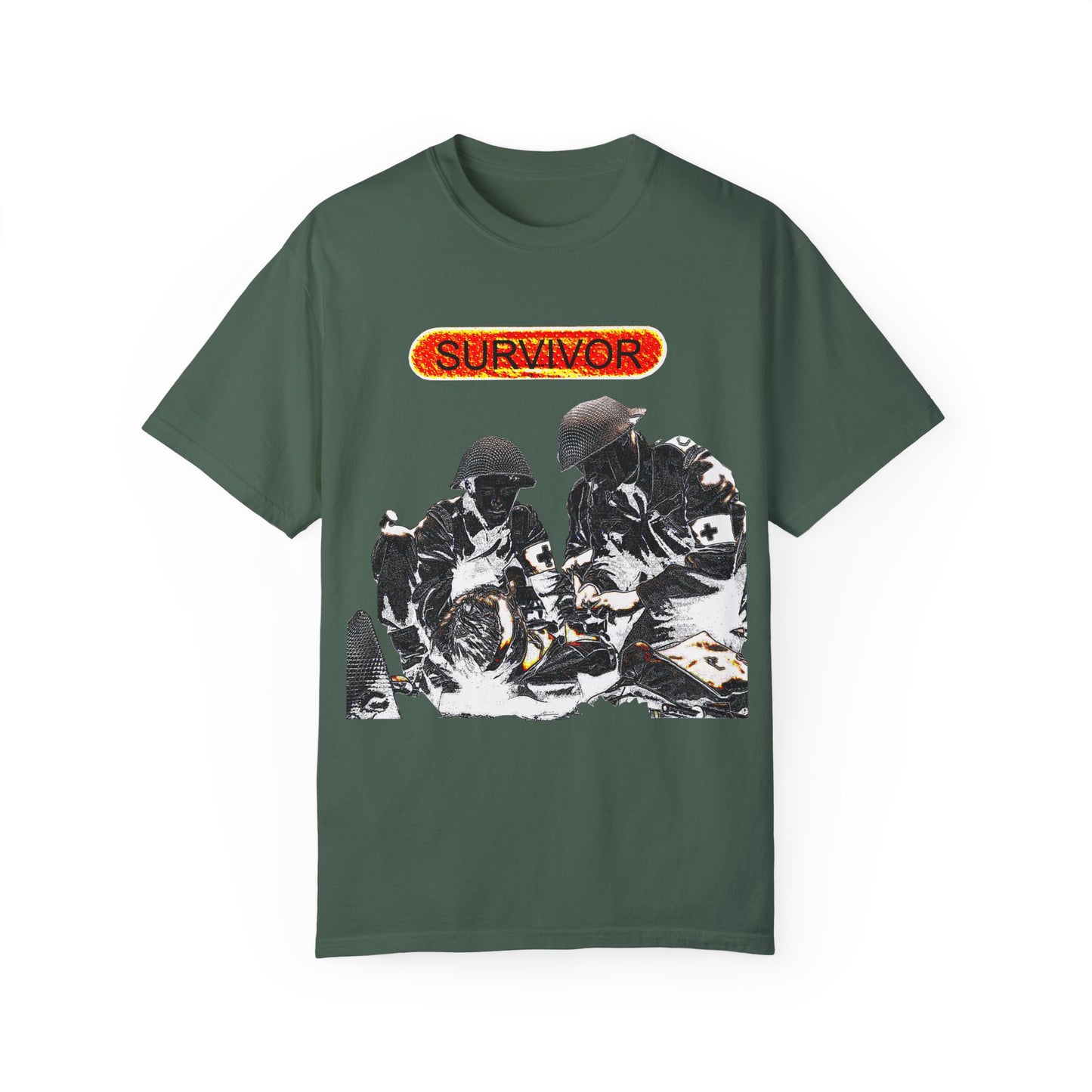 war veteran survivor Unisex Garment-Dyed T-shirt