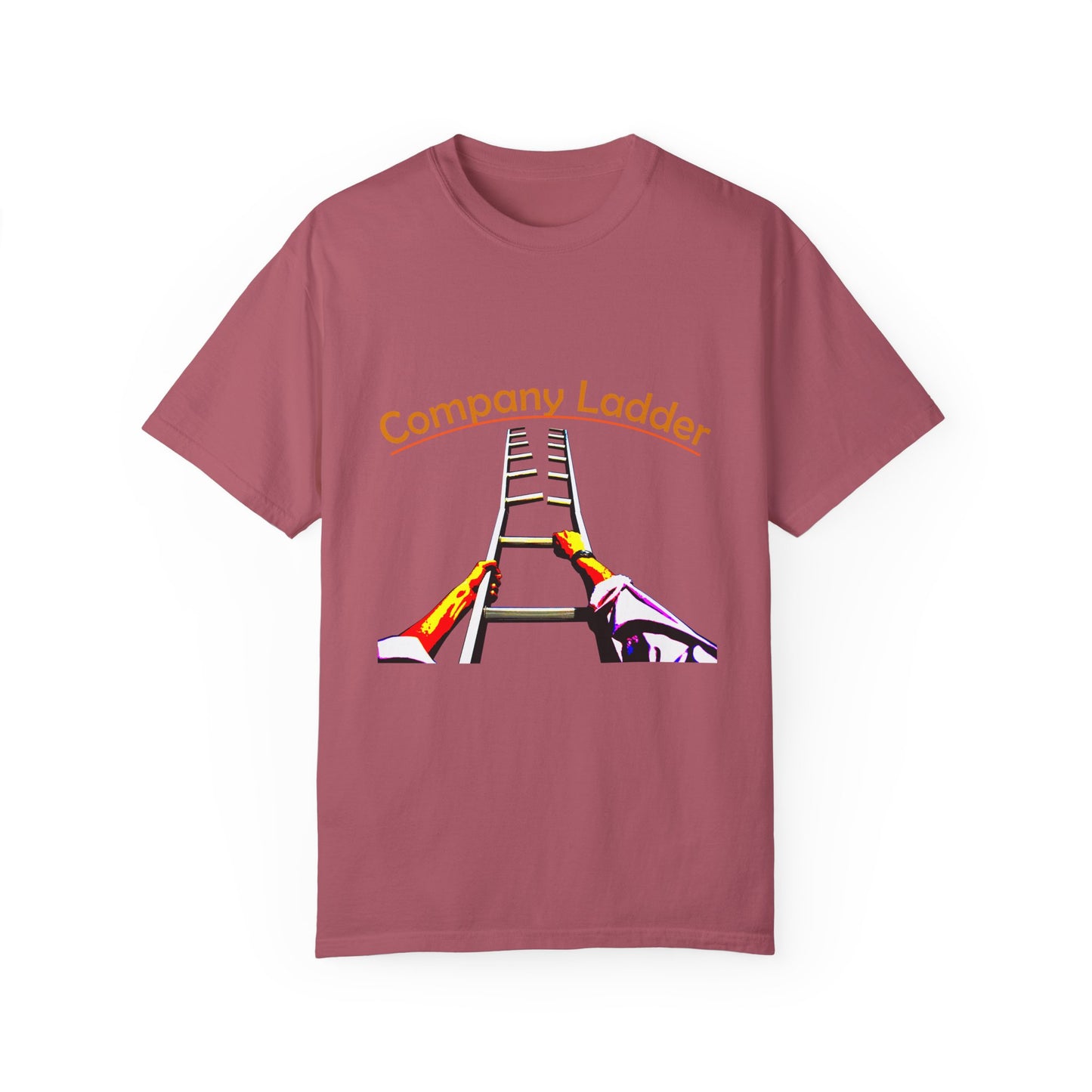 Company Ladder Unisex Garment-Dyed T-shirt - Motivational Tee for Career Growth