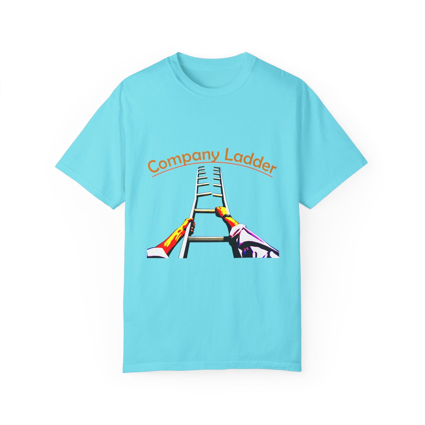 Company Ladder Unisex Garment-Dyed T-shirt - Motivational Tee for Career Growth