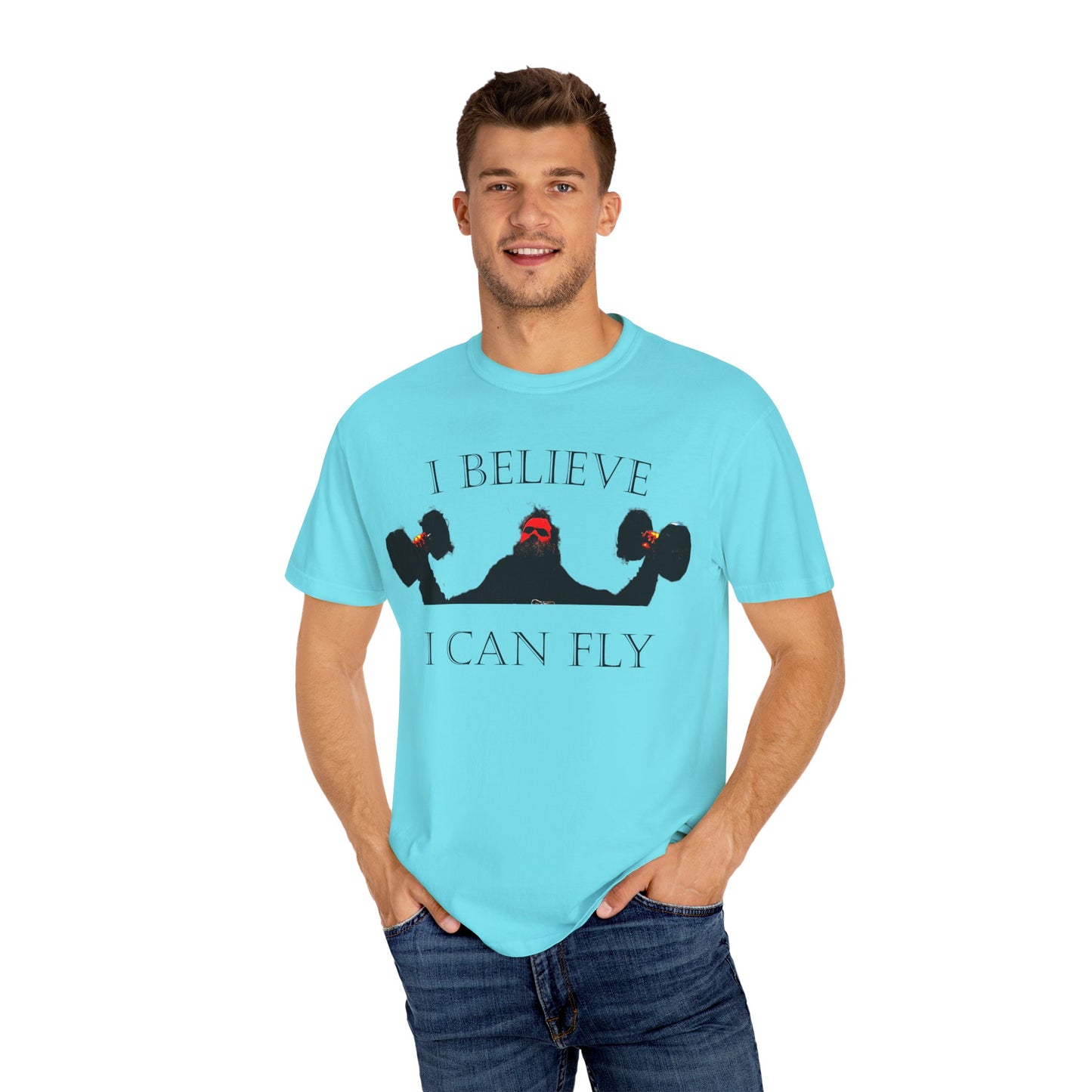 Motivational Fitness T-Shirt - I Believe I Can Fly