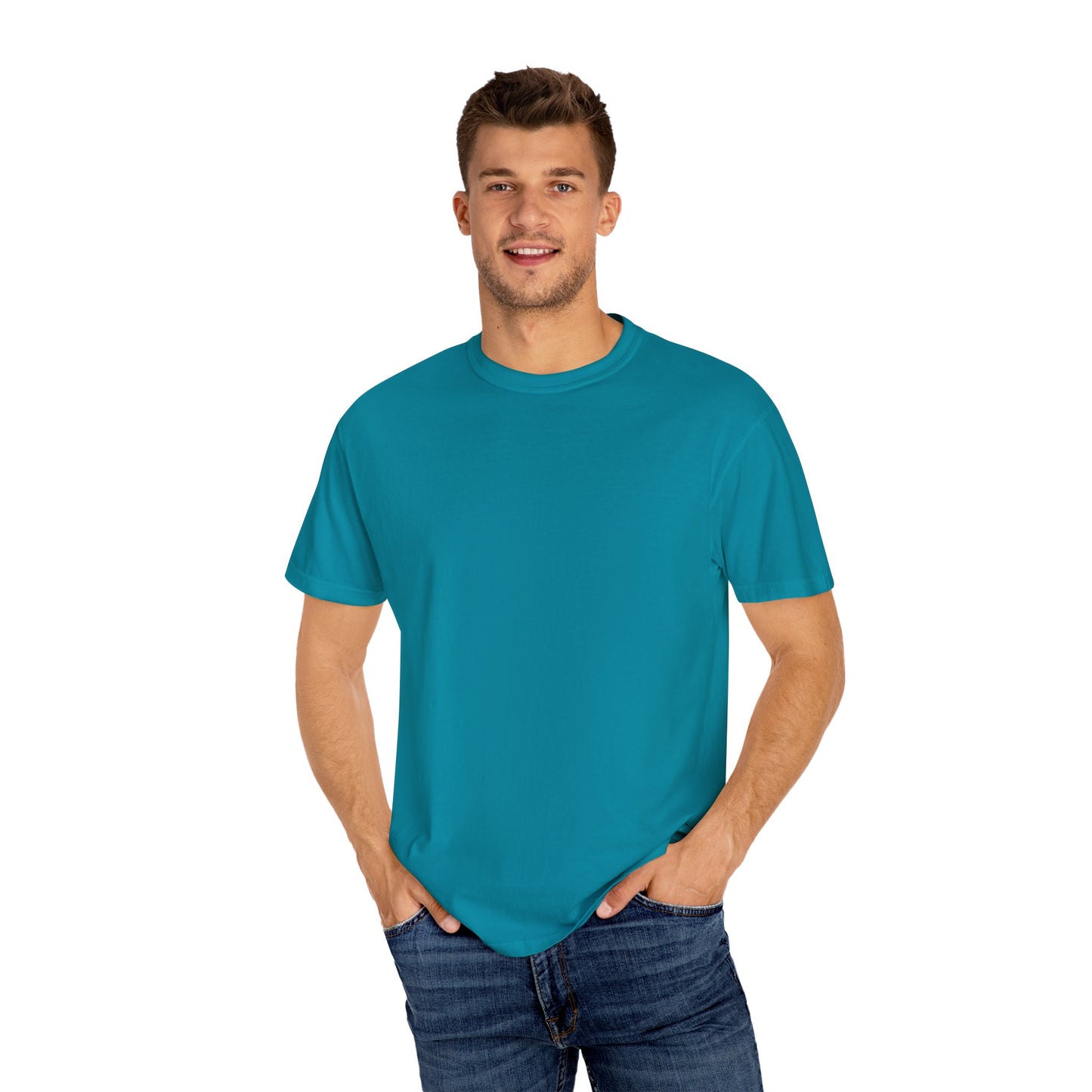 T-Shirt Can't Fit Through the Door No More Unisex Garment-Dyed Tee