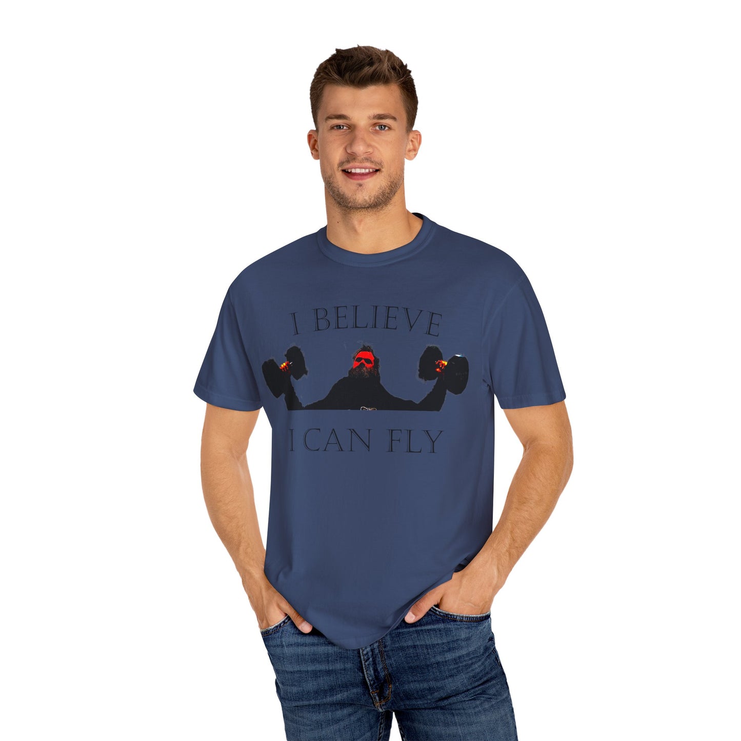 Motivational Fitness T-Shirt - I Believe I Can Fly