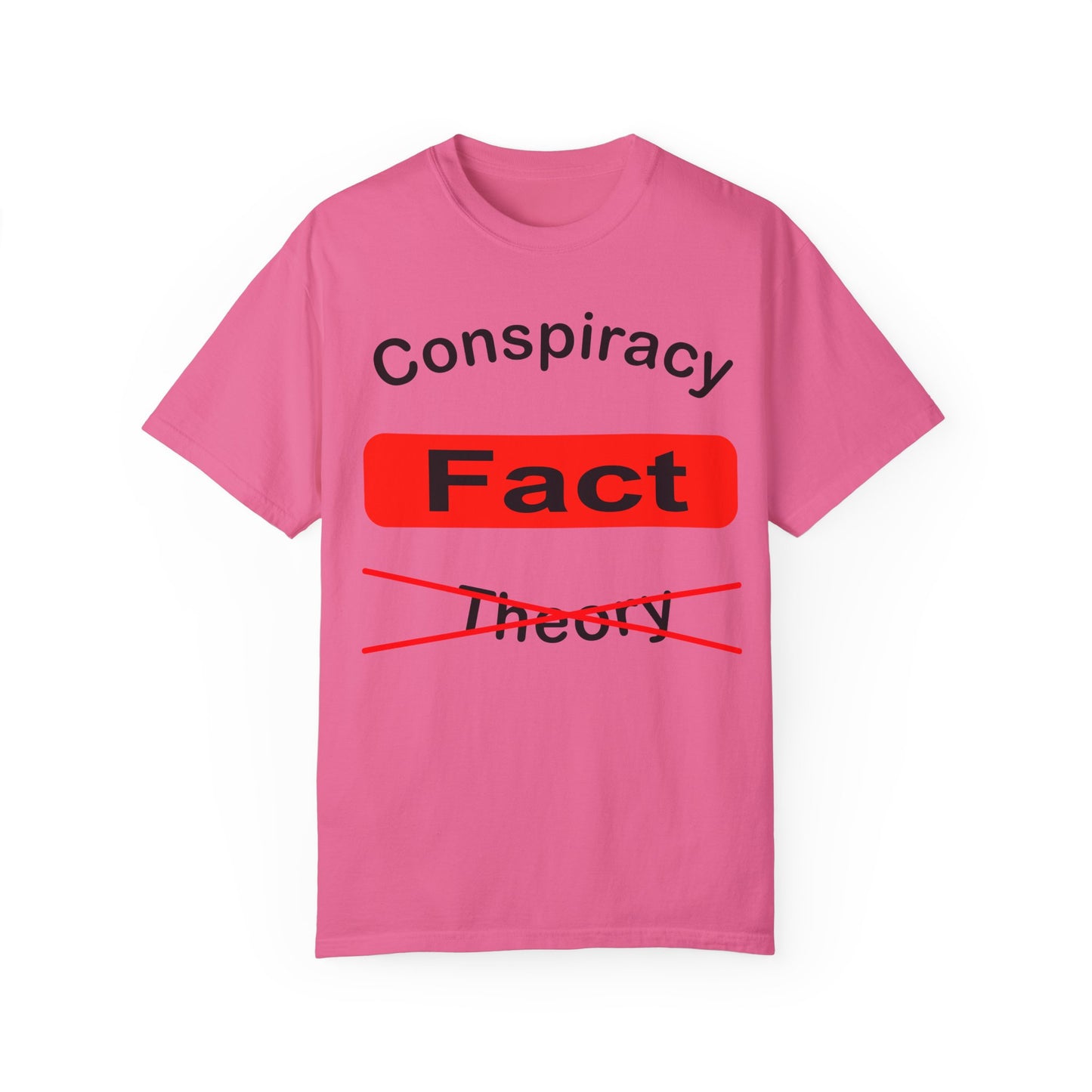 Unisex Garment-Dyed T-Shirt - 'Conspiracy Fact' Graphic Tee for Trendsetters