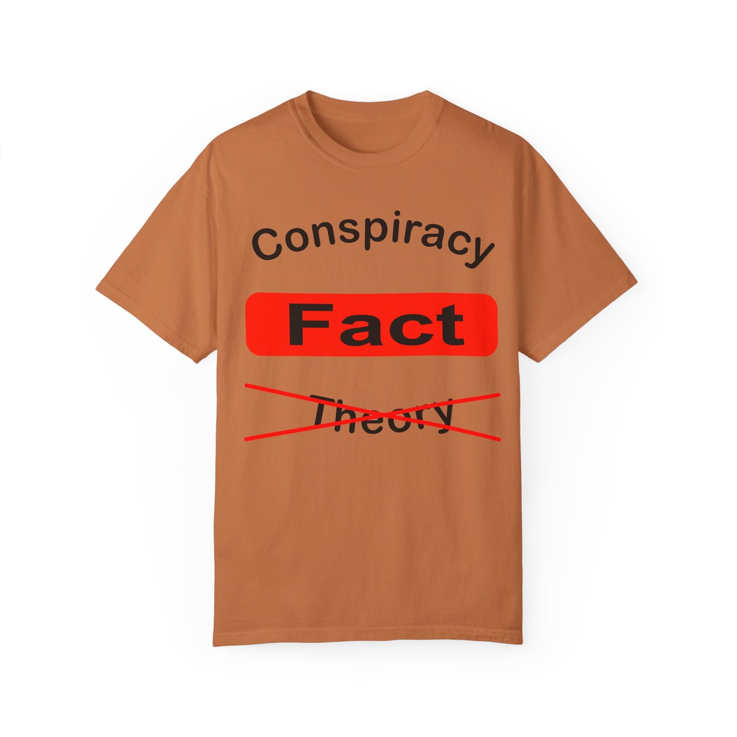 Unisex Garment-Dyed T-Shirt - 'Conspiracy Fact' Graphic Tee for Trendsetters