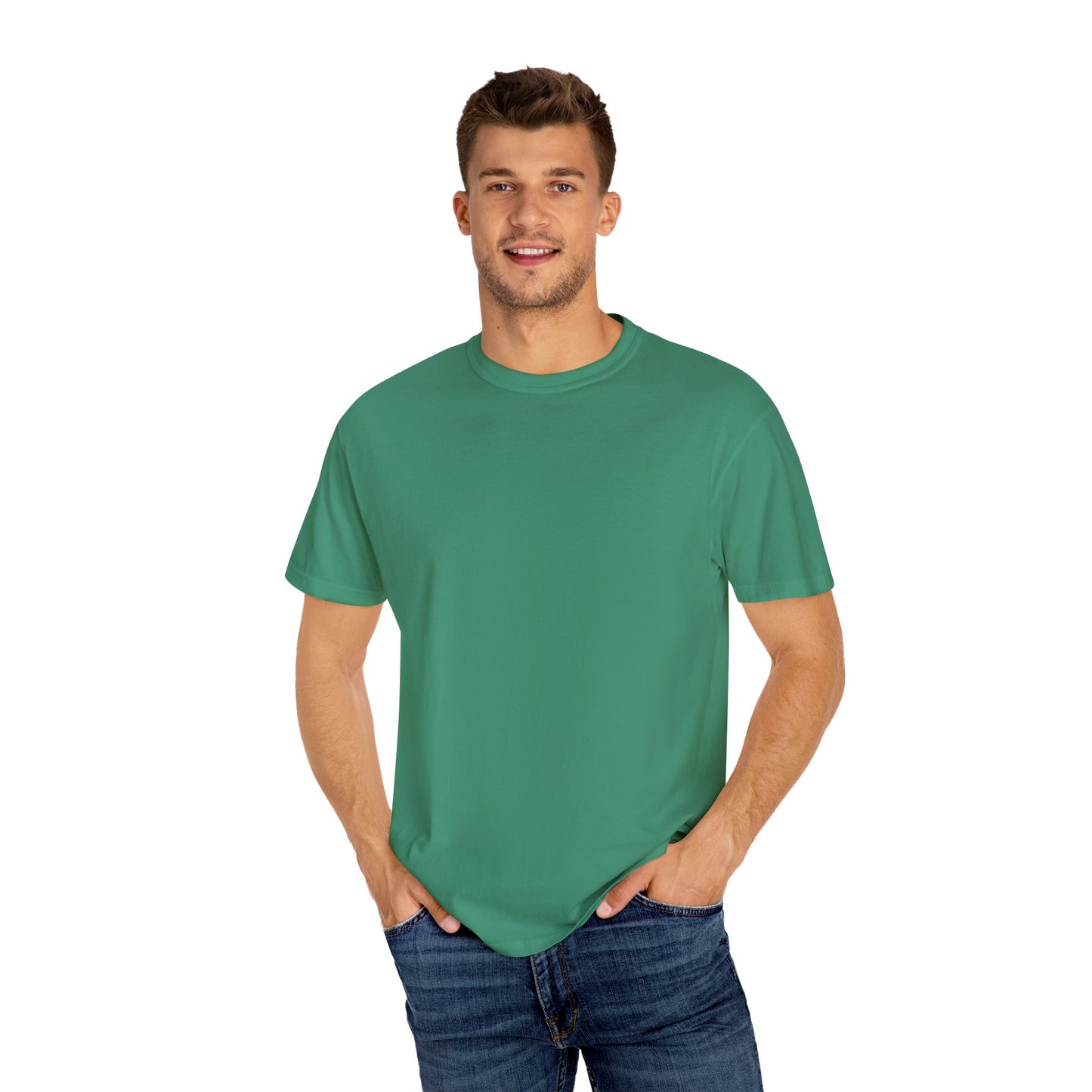 T-Shirt Can't Fit Through the Door No More Unisex Garment-Dyed Tee