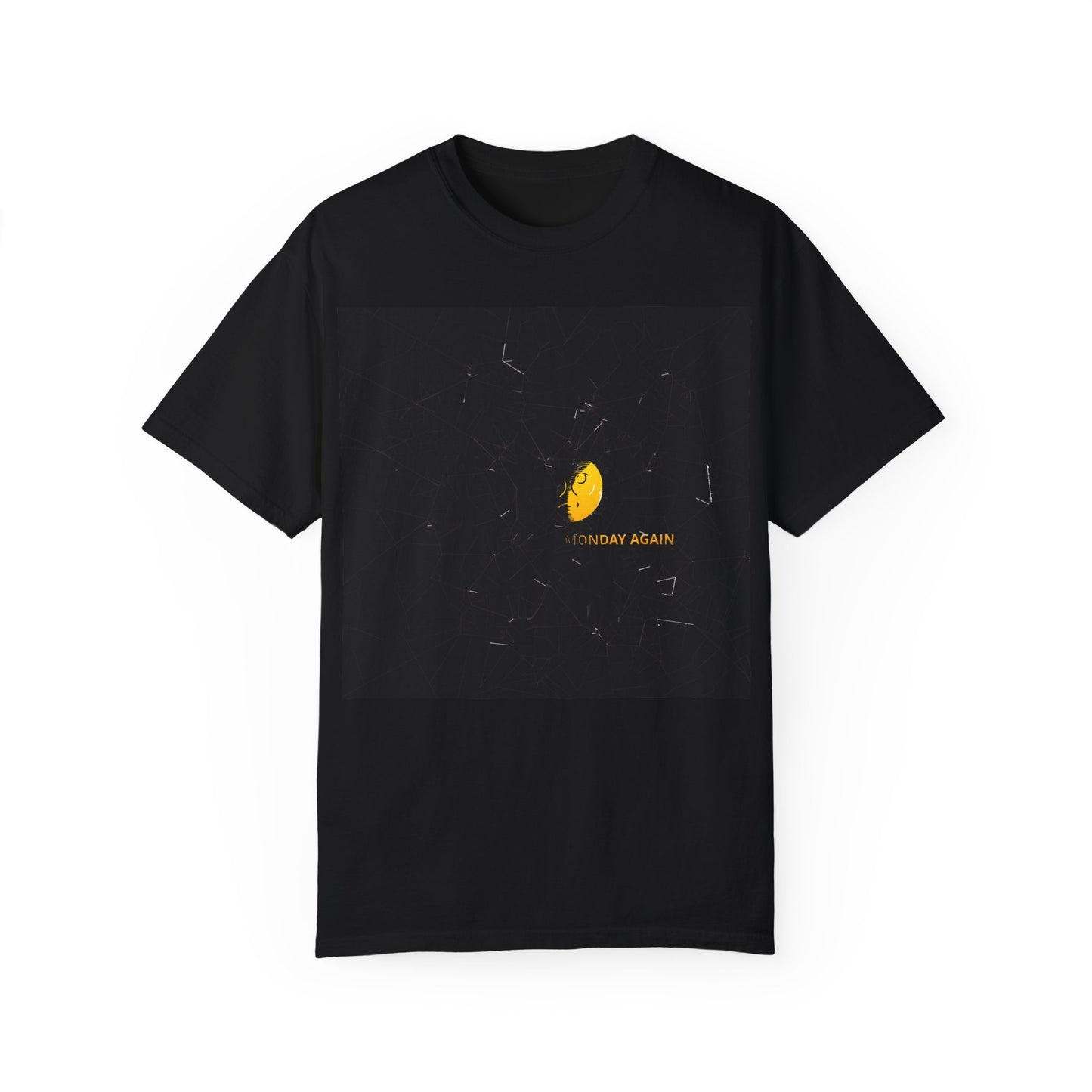 Dyed T-shirt IT'S MONDAY AGAIN Print