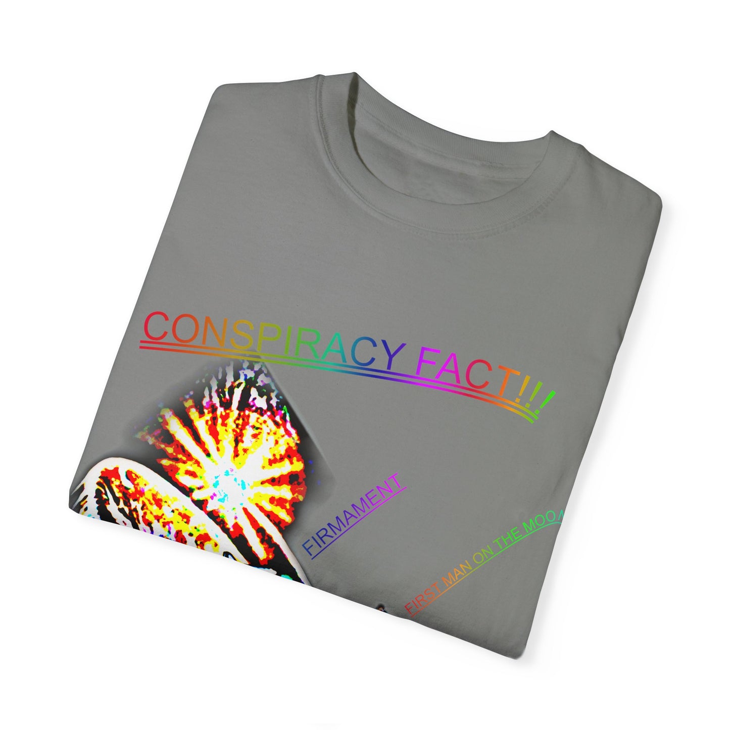 CONSPIRACY FACT FLAT EARTH Unisex Garment-Dyed T-shirt