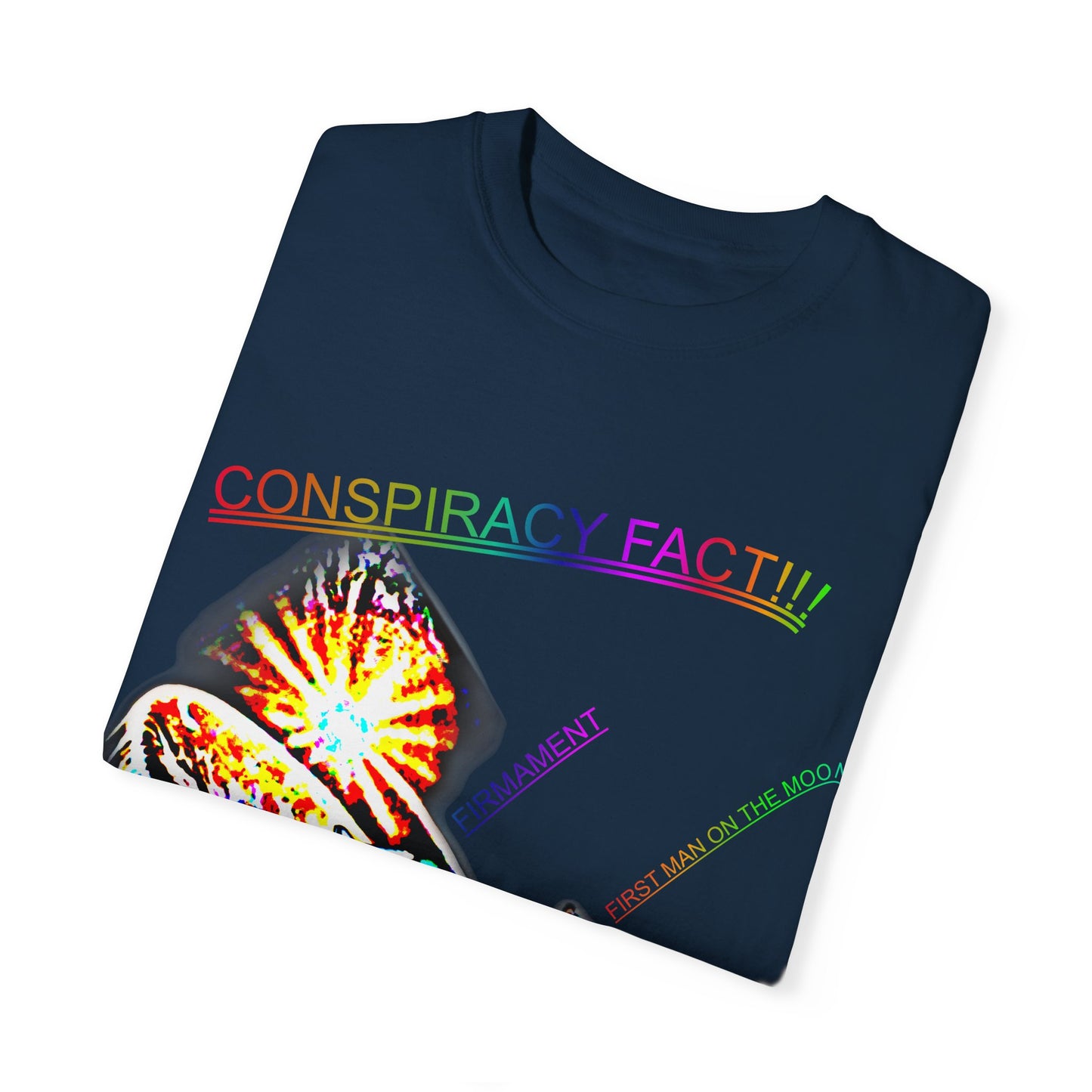 CONSPIRACY FACT FLAT EARTH Unisex Garment-Dyed T-shirt