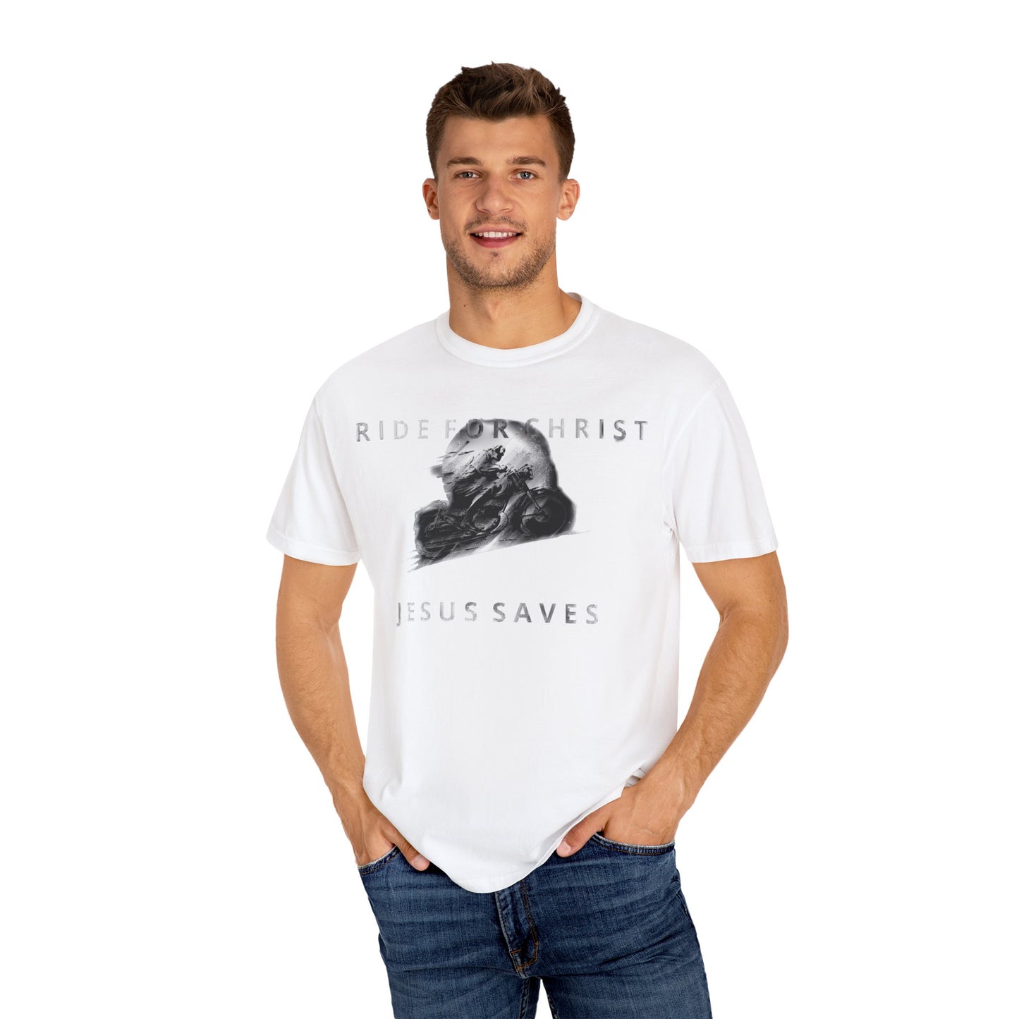RIDE FOR CHRIST Unisex Garment-Dyed T-shirt