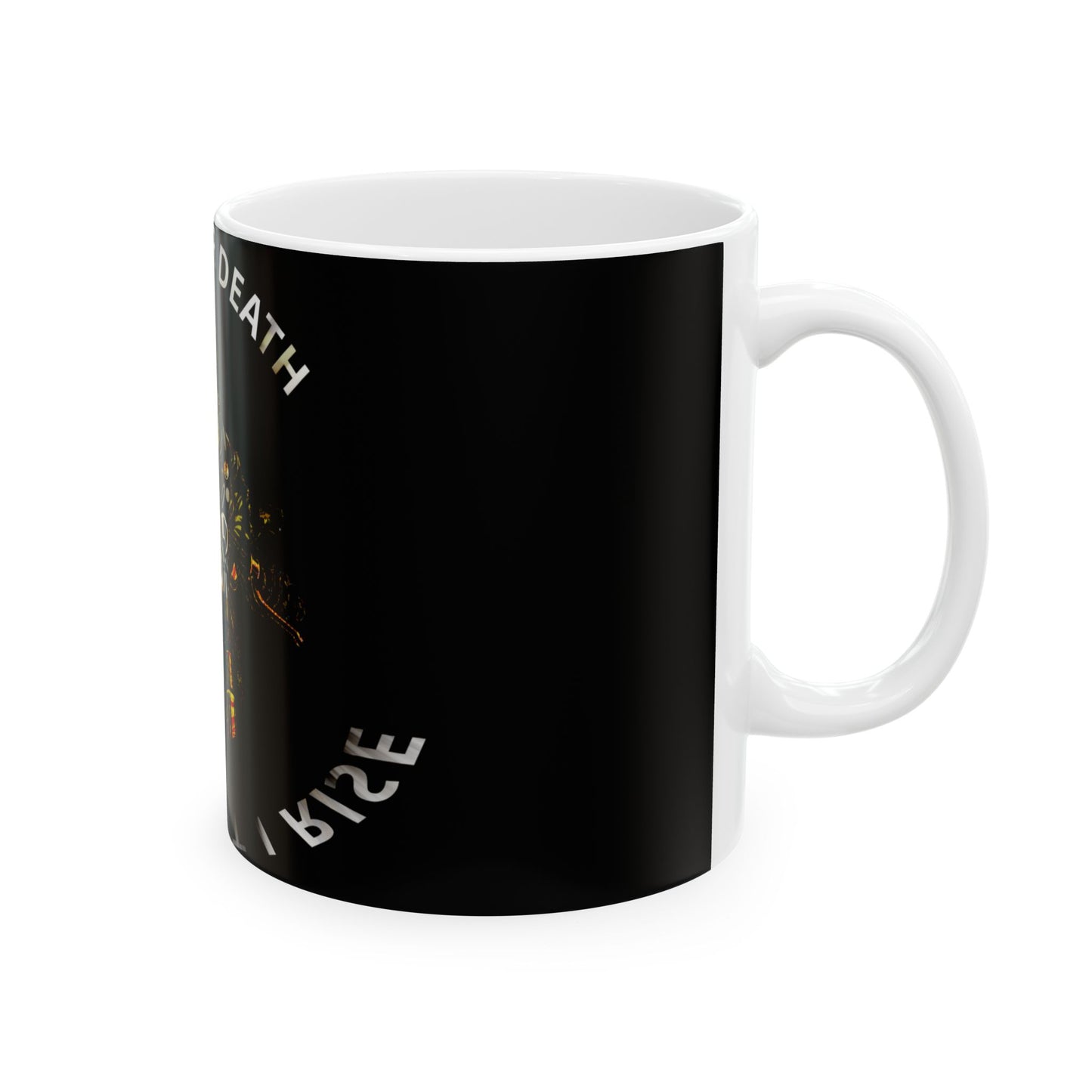 RISE WITH CGRIST Ceramic Mug, (11oz, 15oz)
