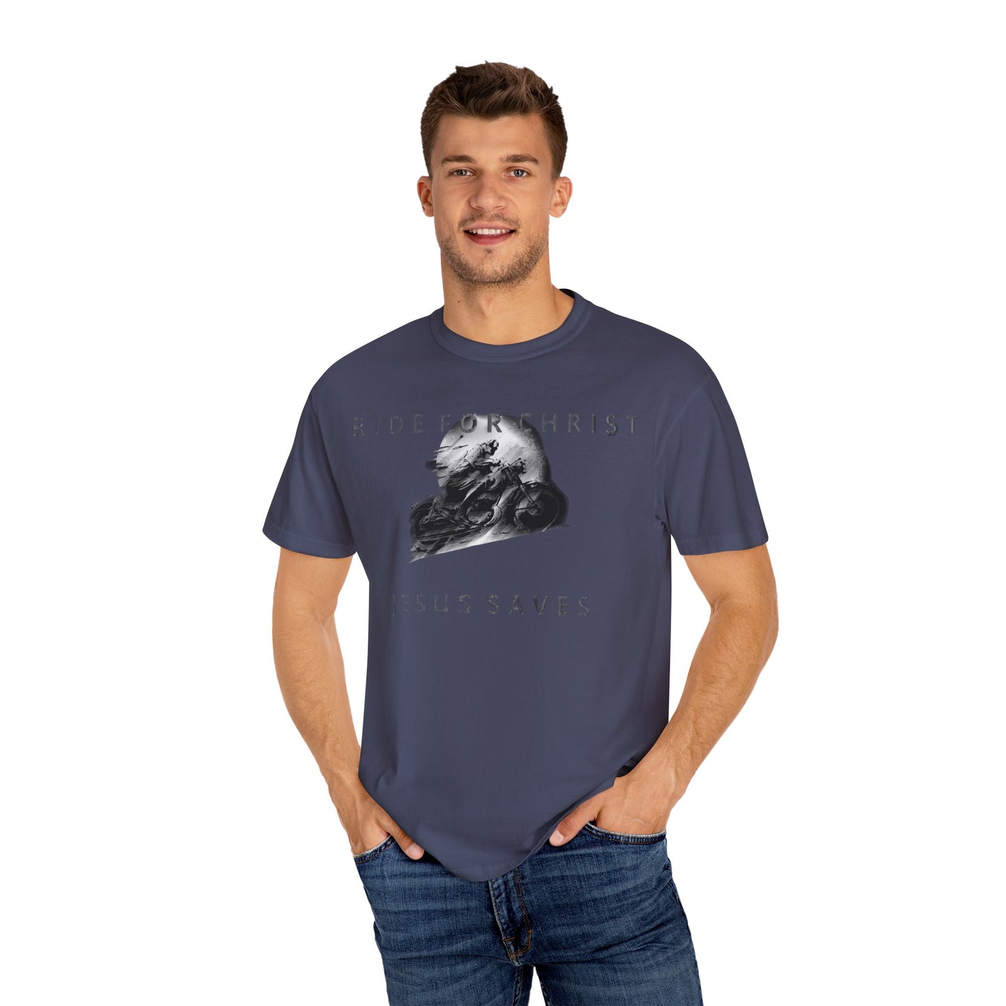 RIDE FOR CHRIST Unisex Garment-Dyed T-shirt
