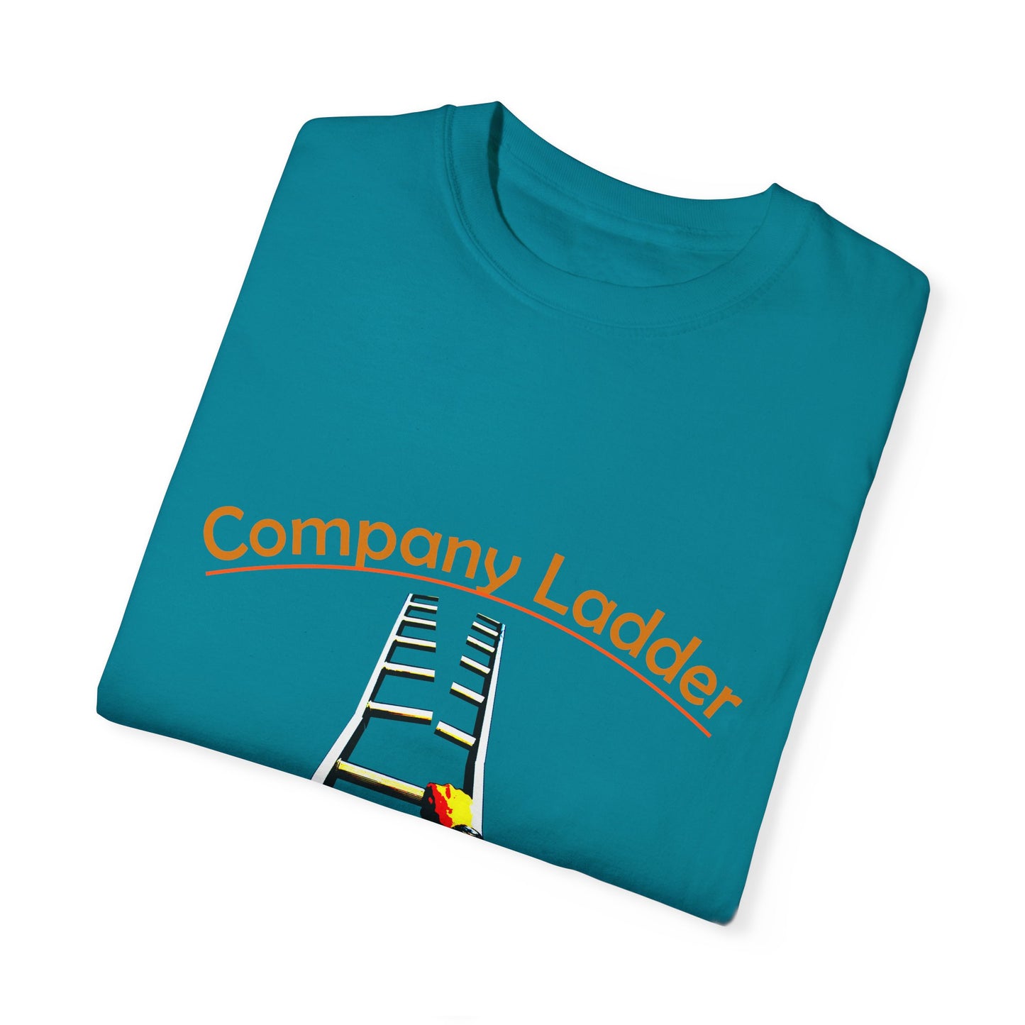 Company Ladder Unisex Garment-Dyed T-shirt - Motivational Tee for Career Growth