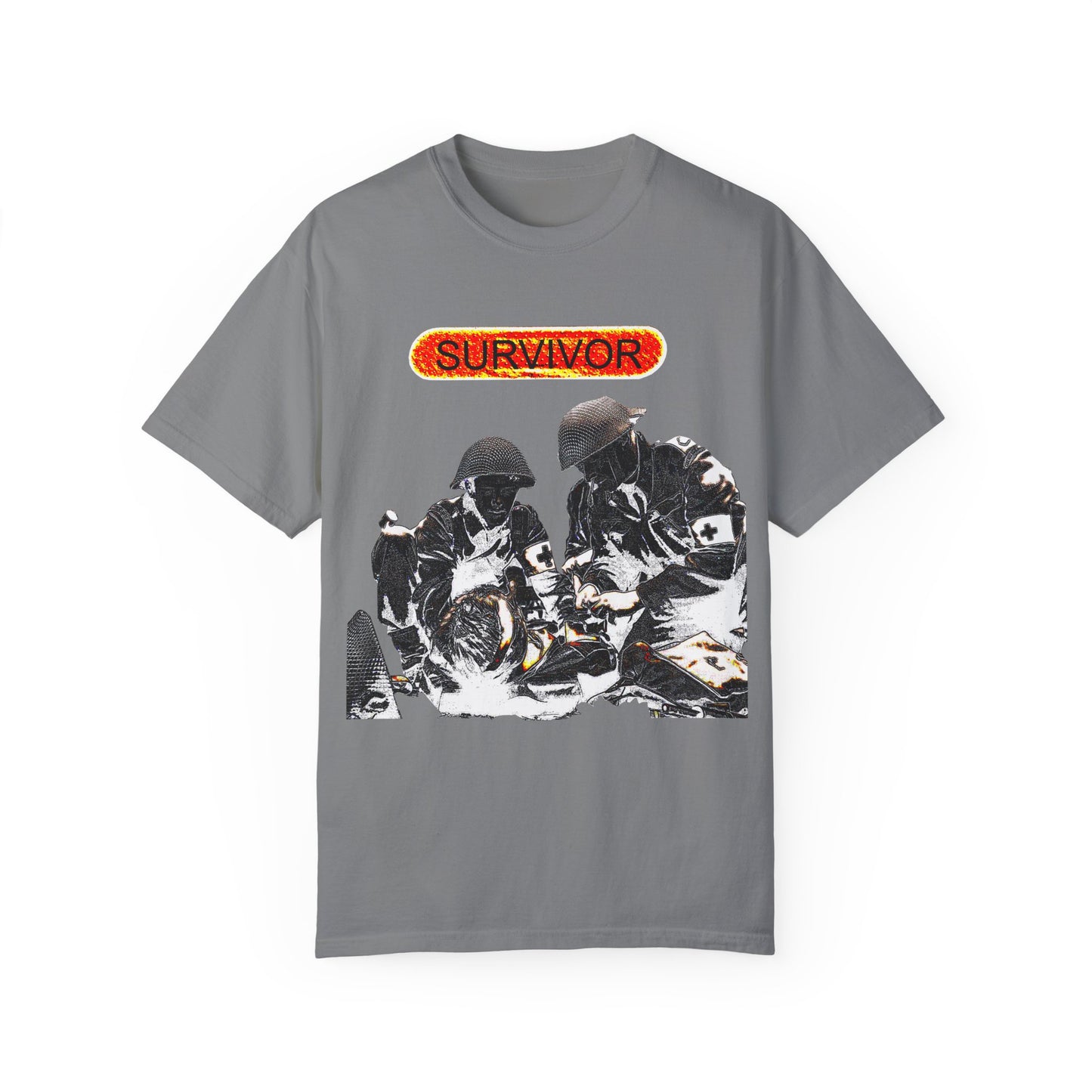 war veteran survivor Unisex Garment-Dyed T-shirt
