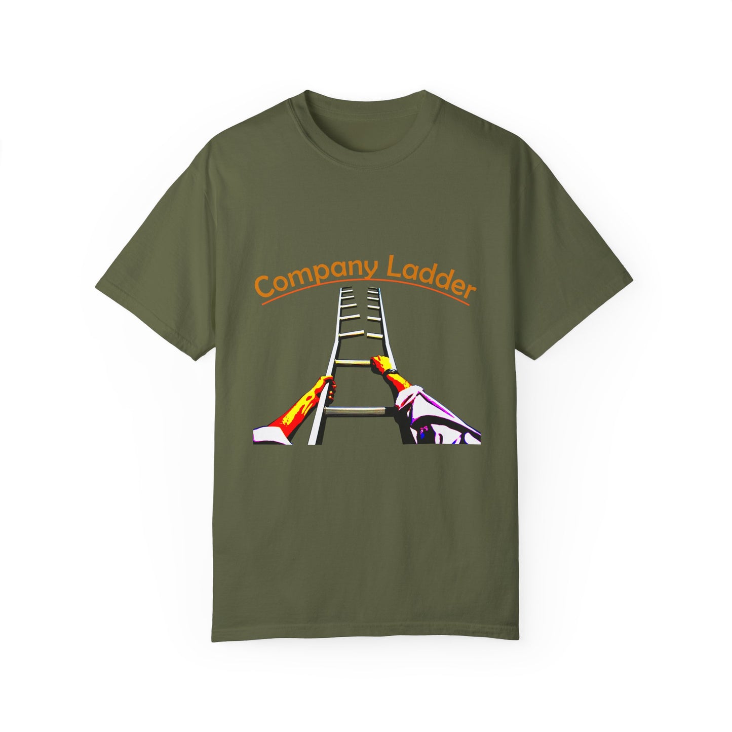 Company Ladder Unisex Garment-Dyed T-shirt - Motivational Tee for Career Growth