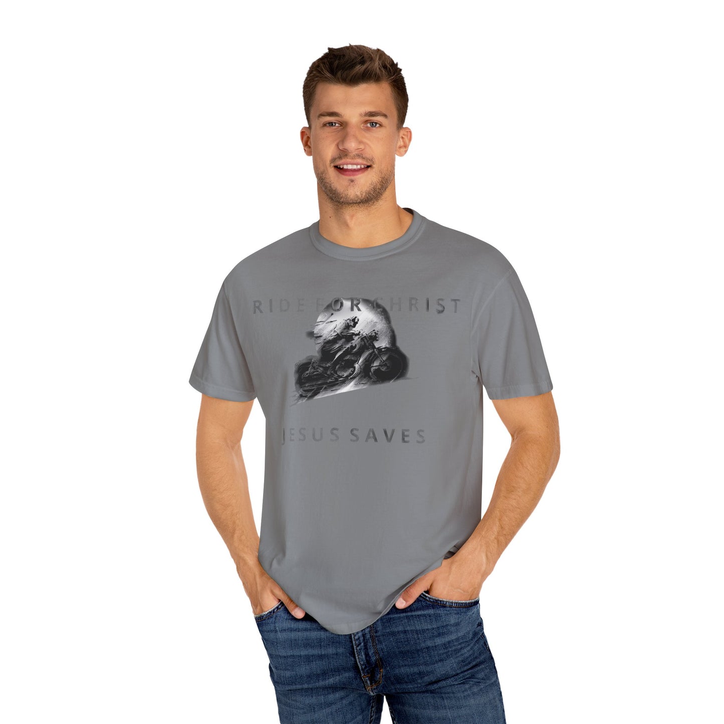 RIDE FOR CHRIST Unisex Garment-Dyed T-shirt