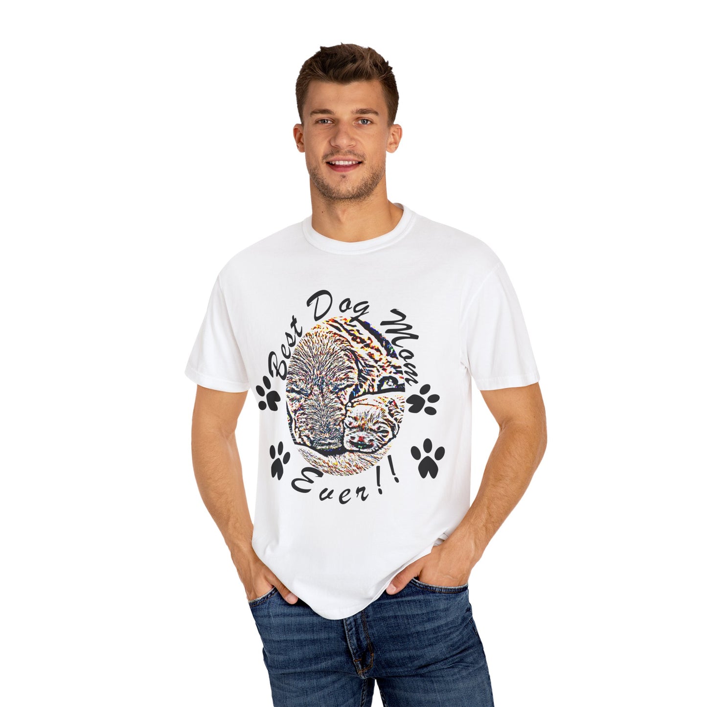 dog mom Unisex Garment-Dyed T-shirt