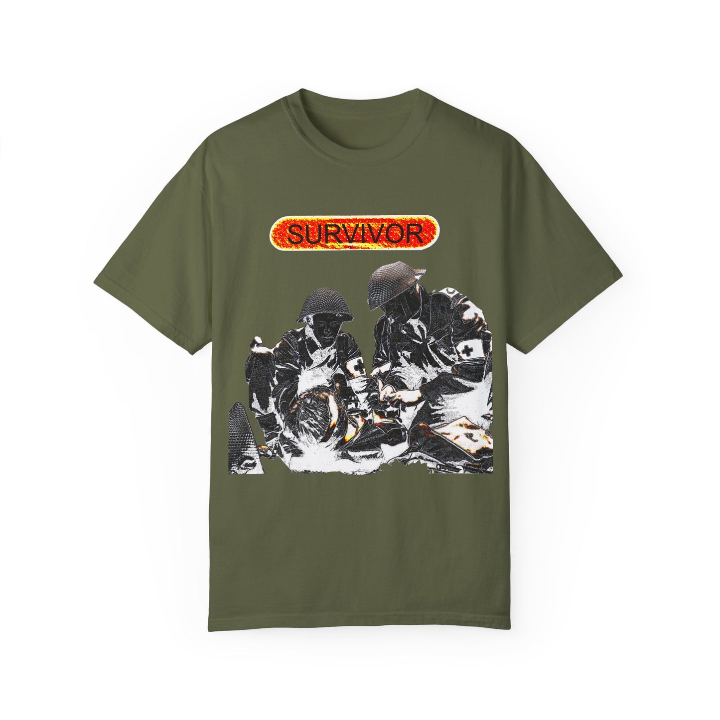 war veteran survivor Unisex Garment-Dyed T-shirt