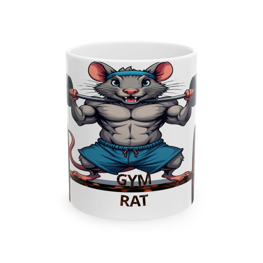 GYM RAT Ceramic Mug, (11oz, 15oz)